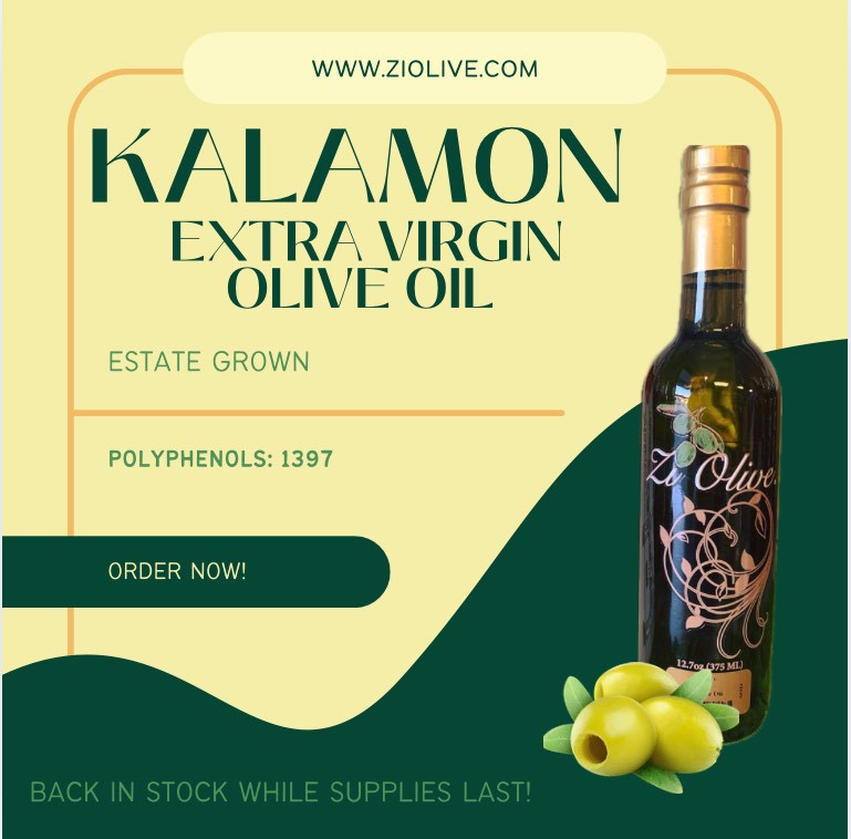 **Gold Medal Kalamon Has Arrived** HARVESTED OCTOBER 2025- ULTRA PREMIUM HIGH POLYPHENOL EVOO FROM GREECE (1397mg/kg)